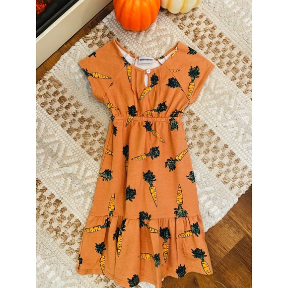 Quinn And Fox Carrot Dress Organic Midi Maxi Dress 2/3 - Picture 2 of 5